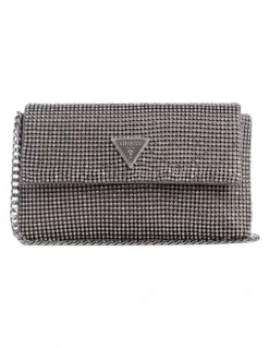 Guess Zalina Clutch Bag in Silver
