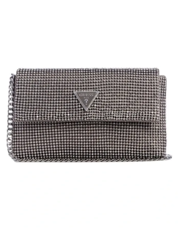 Guess Zalina Clutch Bag in Silver