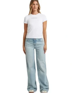 Guess Jeans G11 Wide Leg Jeans in River Light Vintage