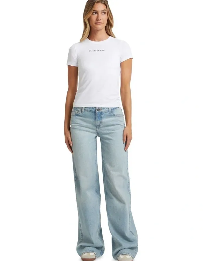 Guess Jeans G11 Wide Leg Jeans in River Light Vintage