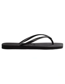 Havaianas Slim Square Toe Thongs in Black