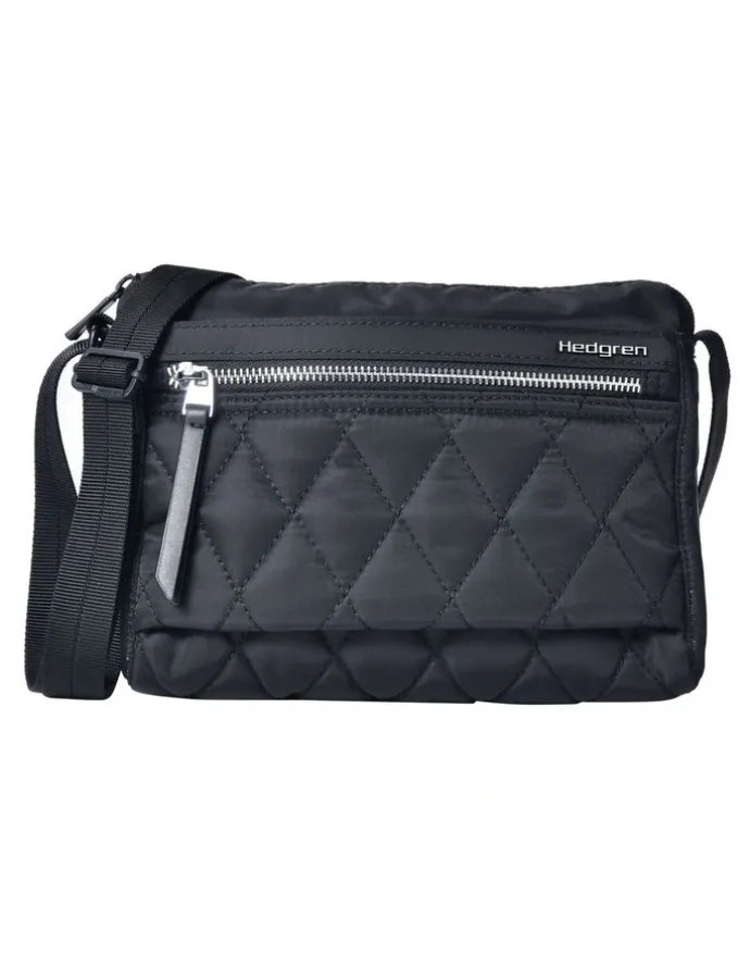 Hedgren Eye Quilted Crossbody Bag in Black