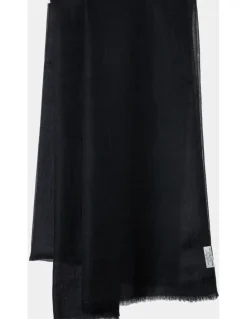 Heirloom Cashmere Cashmere Lightweight Wrap in Black