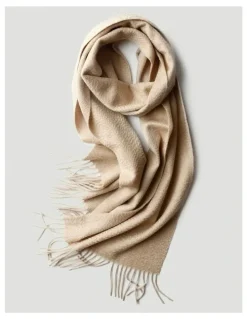 Heirloom Cashmere Cashmere Woven Scarf in Sand
