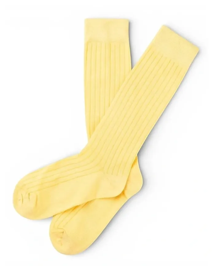 High Heel Jungle Arcade Tall Socks in Yellow