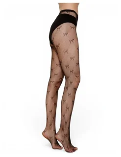 High Heel Jungle Bow Mesh Tights