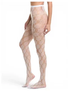High Heel Jungle Floral Fishnet Tights