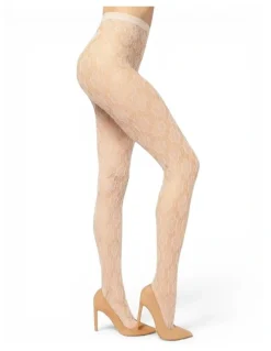 High Heel Jungle Floral Fishnet Tights
