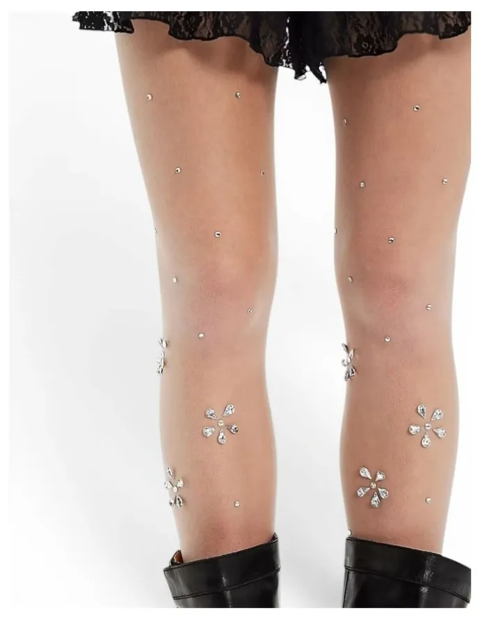 High Heel Jungle Glac Fleur Tights