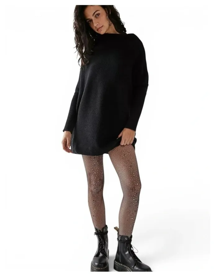 High Heel Jungle Glitter Fishnet Tights