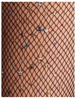 High Heel Jungle Glitter Fishnet Tights