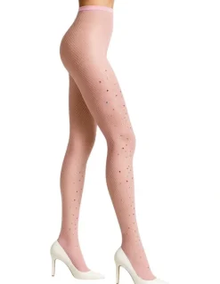 High Heel Jungle Glitter Fishnet Tights