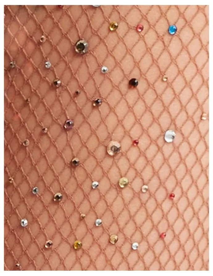 High Heel Jungle Glitter Fishnet Tights