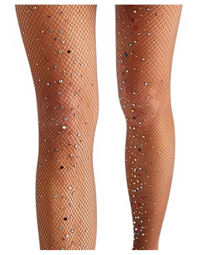 High Heel Jungle Glitter Fishnet Tights