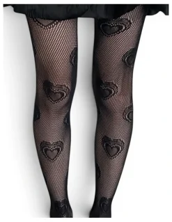 High Heel Jungle Heart Knit Tights
