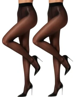 High Heel Jungle High Heel Jungle 15 Denier Glazed Finish Tights - 2 Pack