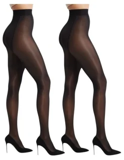 High Heel Jungle High Heel Jungle 15 Denier Glazed Finish Tights - 2 Pack