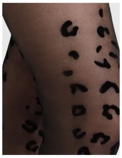 High Heel Jungle Leopard Print Tights