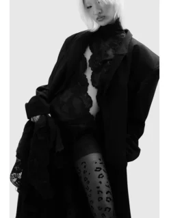 High Heel Jungle Leopard Print Tights