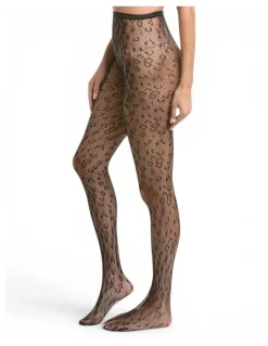 High Heel Jungle Leopard Print Fishnet Tights