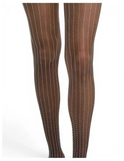 High Heel Jungle Linear Crystal Tights