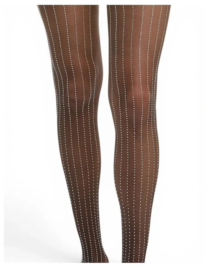 High Heel Jungle Linear Crystal Tights