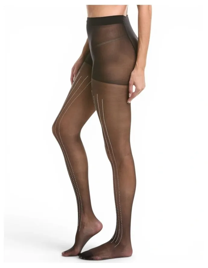 High Heel Jungle Linear Crystal Tights