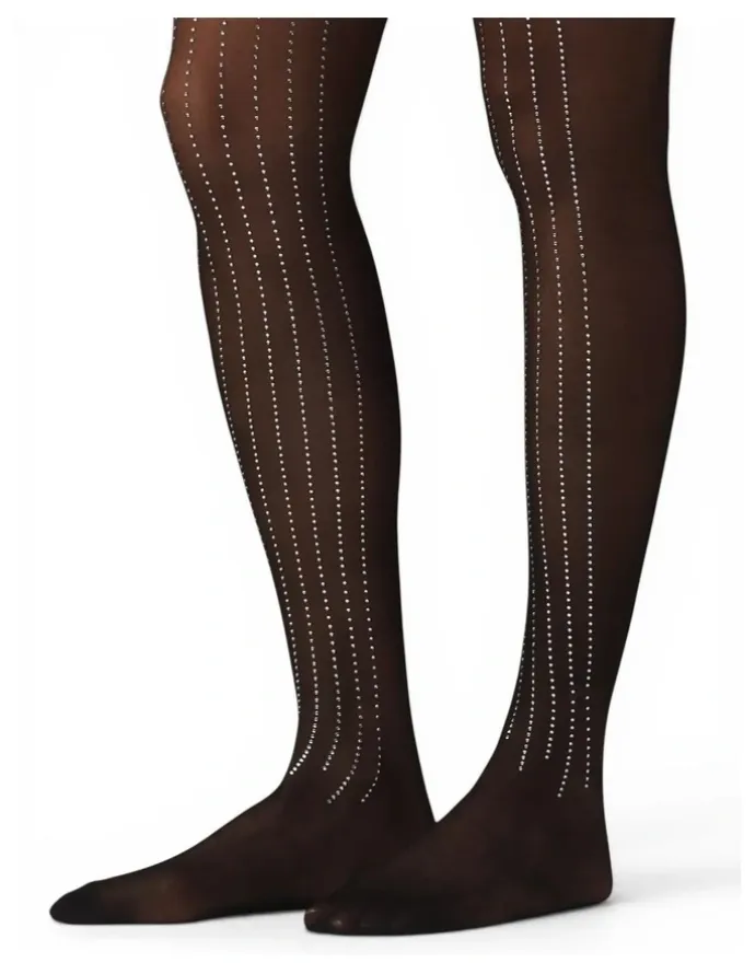 High Heel Jungle Linear Crystal Tights