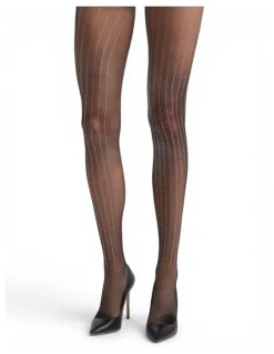 High Heel Jungle Linear Crystal Tights