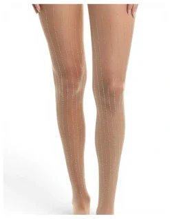 High Heel Jungle Linear Crystal Tights