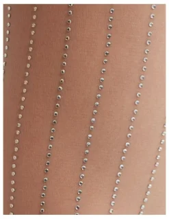 High Heel Jungle Linear Crystal Tights
