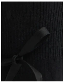 High Heel Jungle Prima Cotton With Satin Ribbon Socks in Black