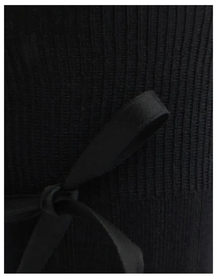 High Heel Jungle Prima Cotton With Satin Ribbon Socks in Black