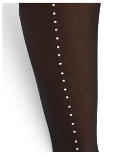 High Heel Jungle Satellite Crystal Back Seam Tights