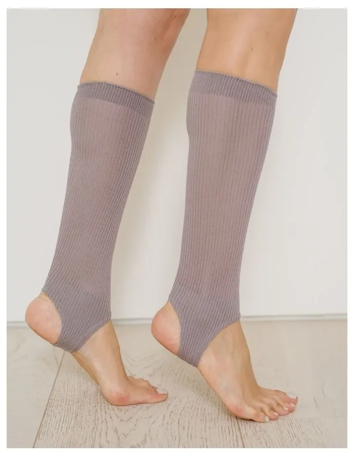 High Heel Jungle Show Pony Fine Strirrup Socks in Grey