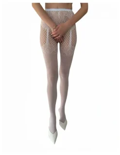 High Heel Jungle Suspend Reality Mesh Tights