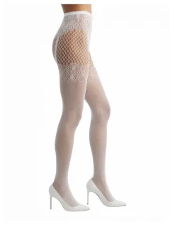High Heel Jungle Suspend Reality Mesh Tights