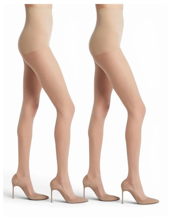 High Heel Jungle Tear Resistant Sheer Magic Tights - 2 Pairs