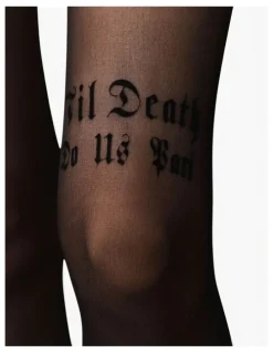 High Heel Jungle Til Death Do Us Part Premium Velvet Flocking Tights