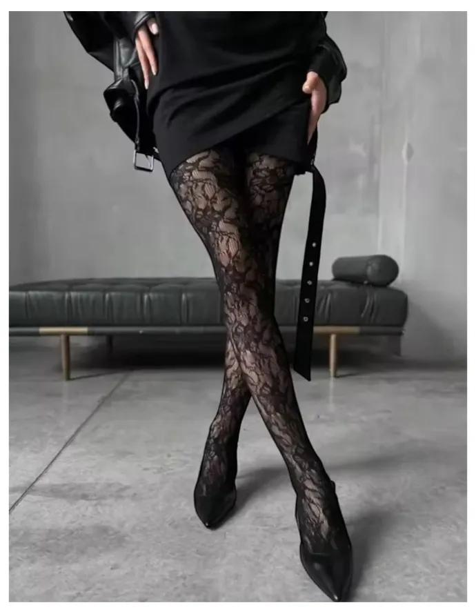 High Heel Jungle Venise Lace Fishnet Tights