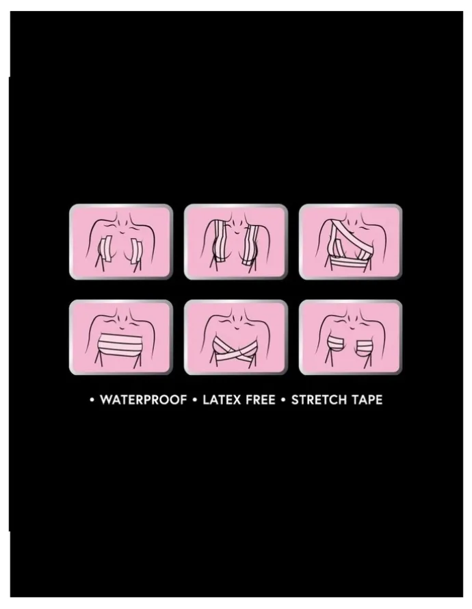 Hollywood Fashion Secrets Transparent Boob Tape XL Wide 7.5cm x 5m