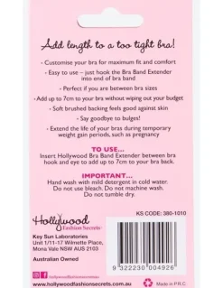 Hollywood Fashion Secrets Bra Band Extenders in Clear