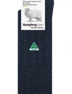 Humphrey Law 90% Fine Merino Wool Winter Health Over The Calf Socks in Charcoal
