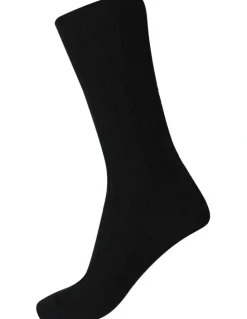 Humphrey Law 90% Fine Merino Wool Winter Health Over The Calf Socks in Black