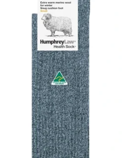 Humphrey Law 90% Fine Merino Wool Winter Health Over The Calf Socks in Blue
