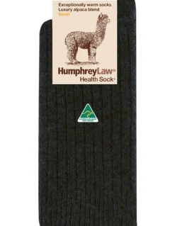 Humphrey Law Alpaca Health Over The Calf Socks in Charcoal
