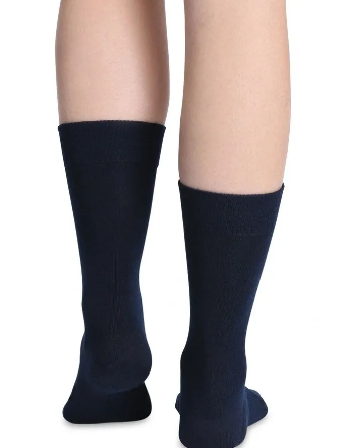 Humphrey Law Merino Wool Blend Health Sock 83C07 in Navy