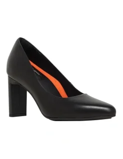 Hush Puppies Isabella Heeled Shoe in Black
