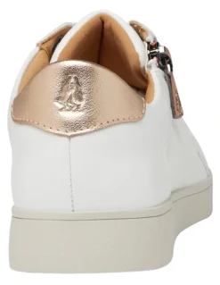 Hush Puppies Mimosa Perf Sneaker in White/Copper