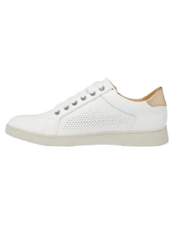 Hush Puppies Mimosa Perf Sneaker in White/Copper